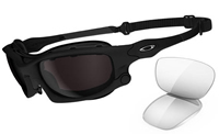 Oakley Wind Jacket Matte Black / Warm Grey + Clear (OO9142-01)